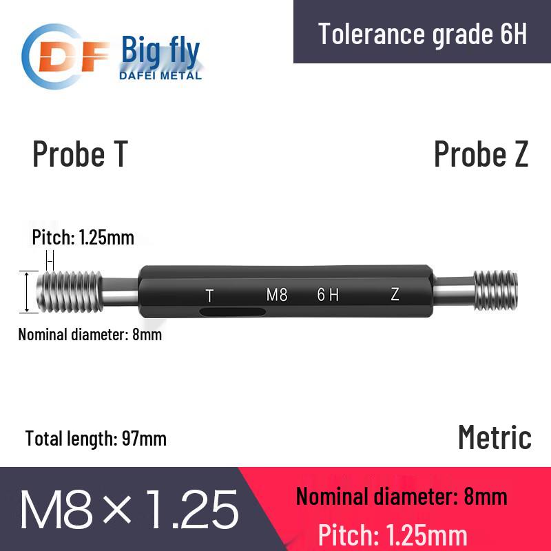 Bearing Steel Metric Thread Go/No-Go Plug Gauge