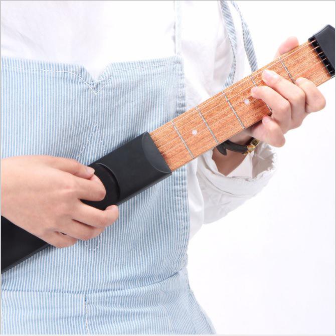 Portable Six-String Pocket Guitar: Finger Trainer for Chord and Scale Practice