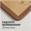 Fitted Ice Rattan Silk Cooling Mat, Soft Washable Summer Bedding for Bedroom & Air-Conditioned Rooms