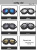 Harley-Style Retro Motorcycle Goggles: Windproof, Sandproof Helmet Glasses for Trendy Riding