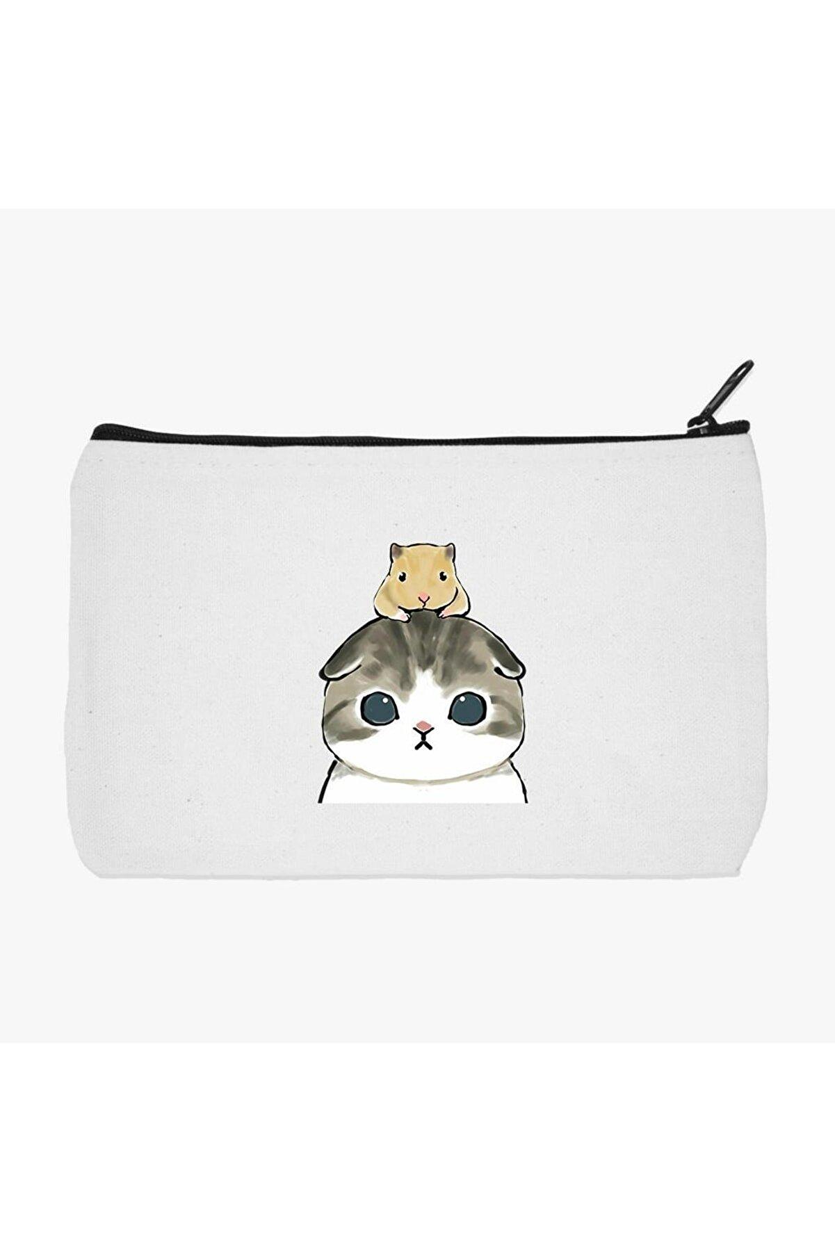 

Подставка для ручек с принтом «Кошка и мышь»