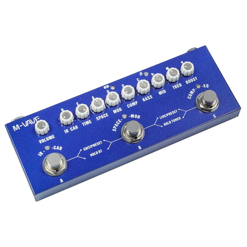 M-vave Cube BABY Multi Effect Pedal for Electric Guitar/Bass/Acoustic Guitar 8 IR Cabinets Simulation M-vave Rechargeable Pedals