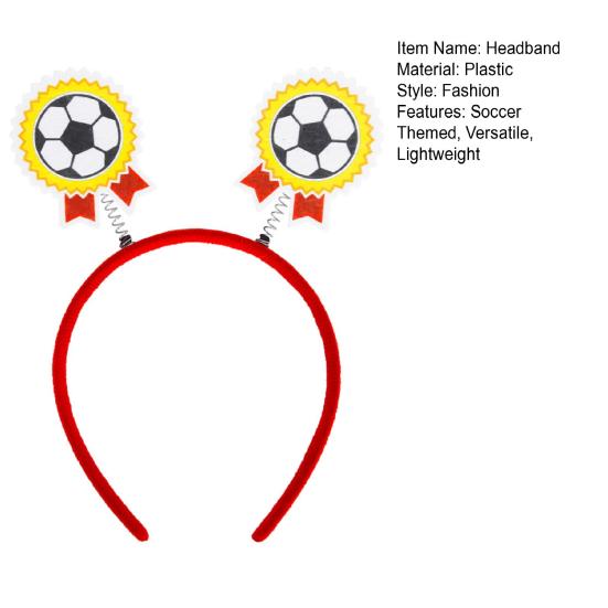 Football Headband Soft Lightweight Stretchy Fit Hair Hoop Football Match Cheering Props Game