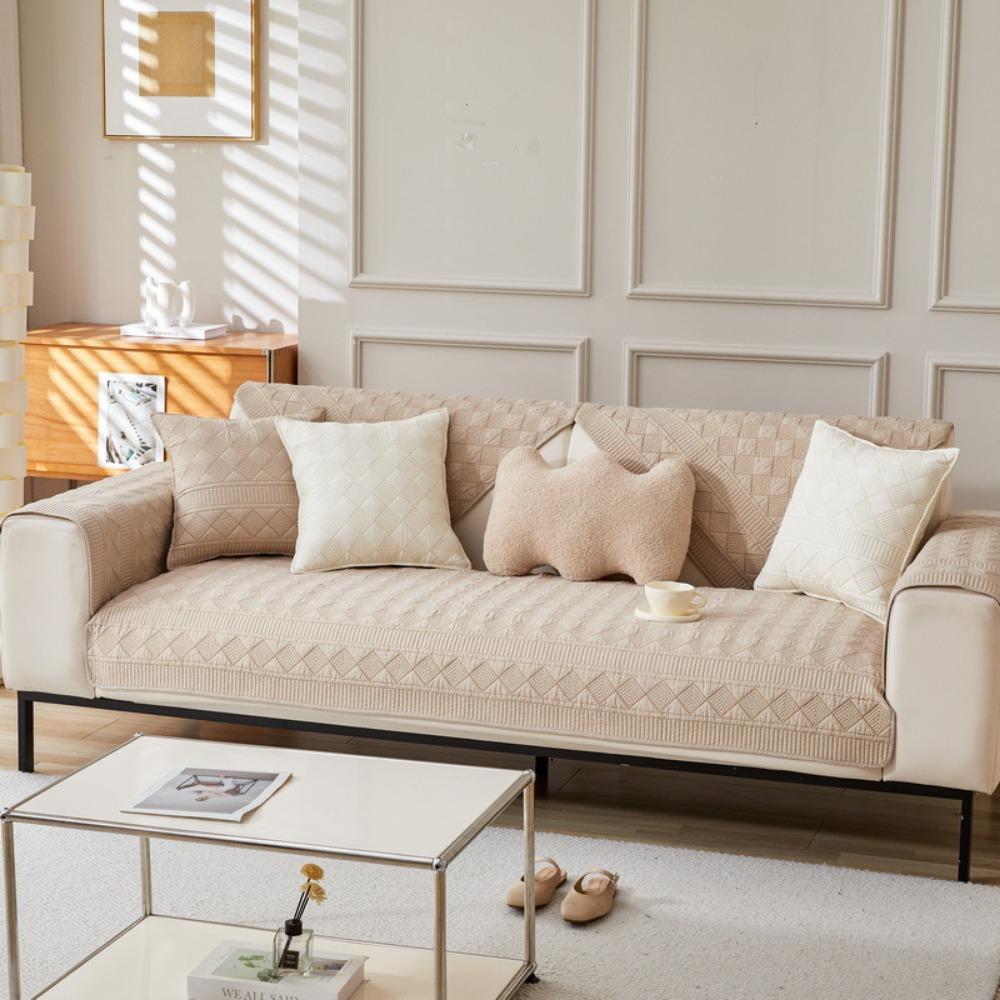 Cotton Sofa Protector Slipcover Modern Universal Anti Slip Cushion Cover Simple Home Decor