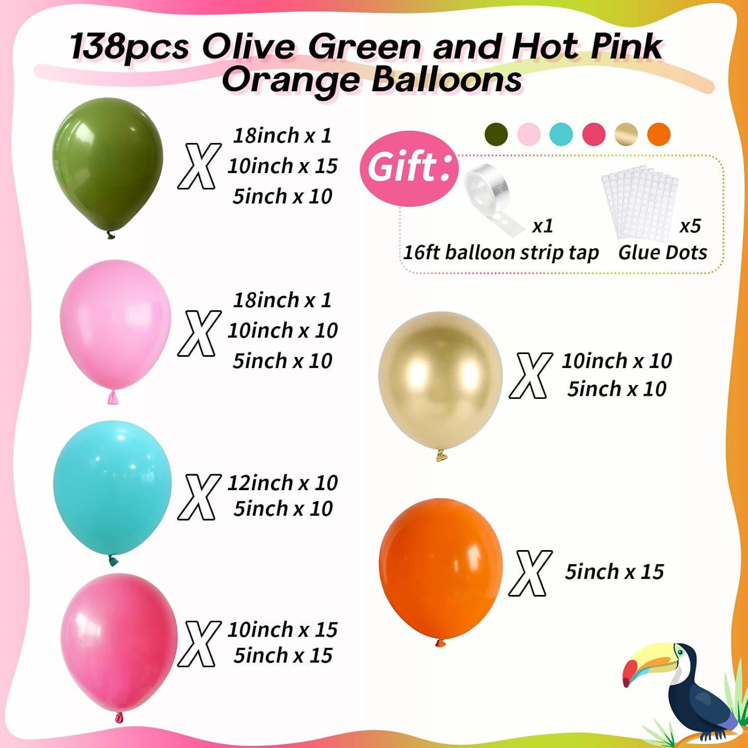 Hawaiian Flamingo Summer Party Table Decor Set