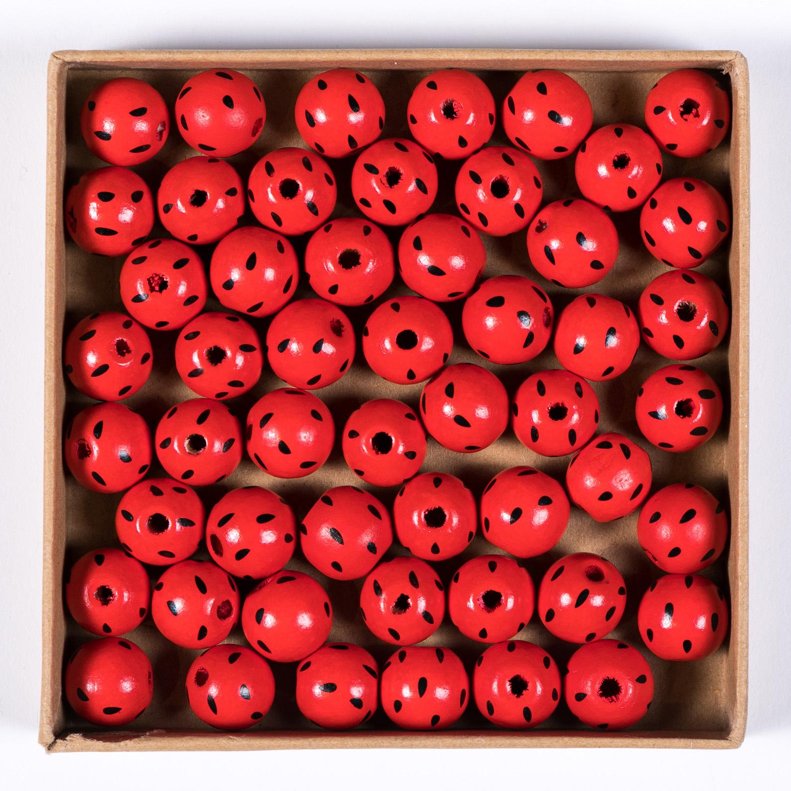 

5 шт. деревянные круглые зеленые красные арбузные бусины для браслетов своими руками, ожерелья, заколки для волос, брелок, аксессуар ручной работы, материал красный