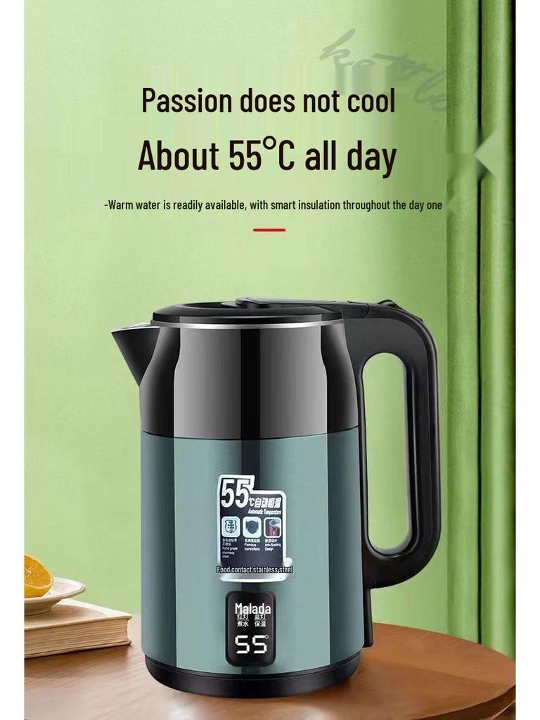 Elektrická konvice s velkým objemem, automatickým vypínáním a ochranou proti chodu nasucho