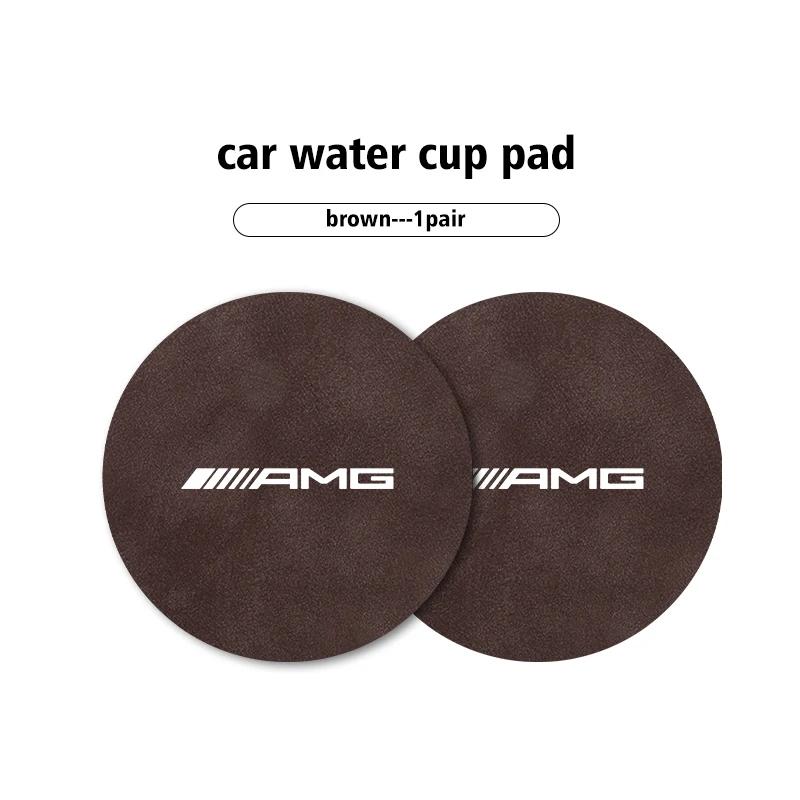 Car Sticker 2pcs Car Coaster Water Cup Bottle Holder Anti-slip Pad Mat For Mercedes Benz AMG W204 W205 W203 W211 W201 W210 W108