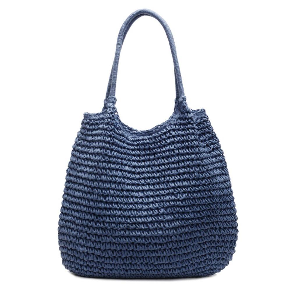 Bohemian Straw Shoulder Bag Breathable Summer Beach Bag Leisure Weave Tote Bag Women