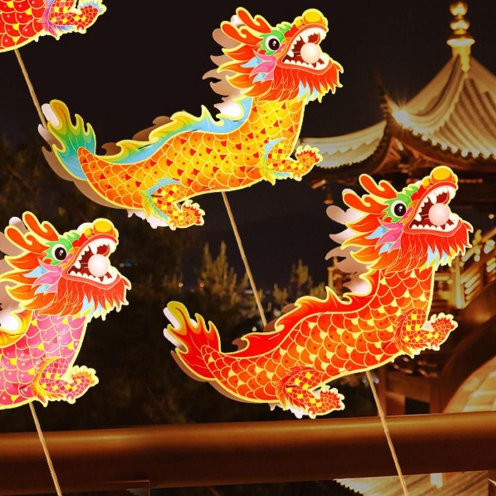 Traditional Handheld Dragon Lantern Chinese LED Lantern Toys Antique Lantern  Spring Festival