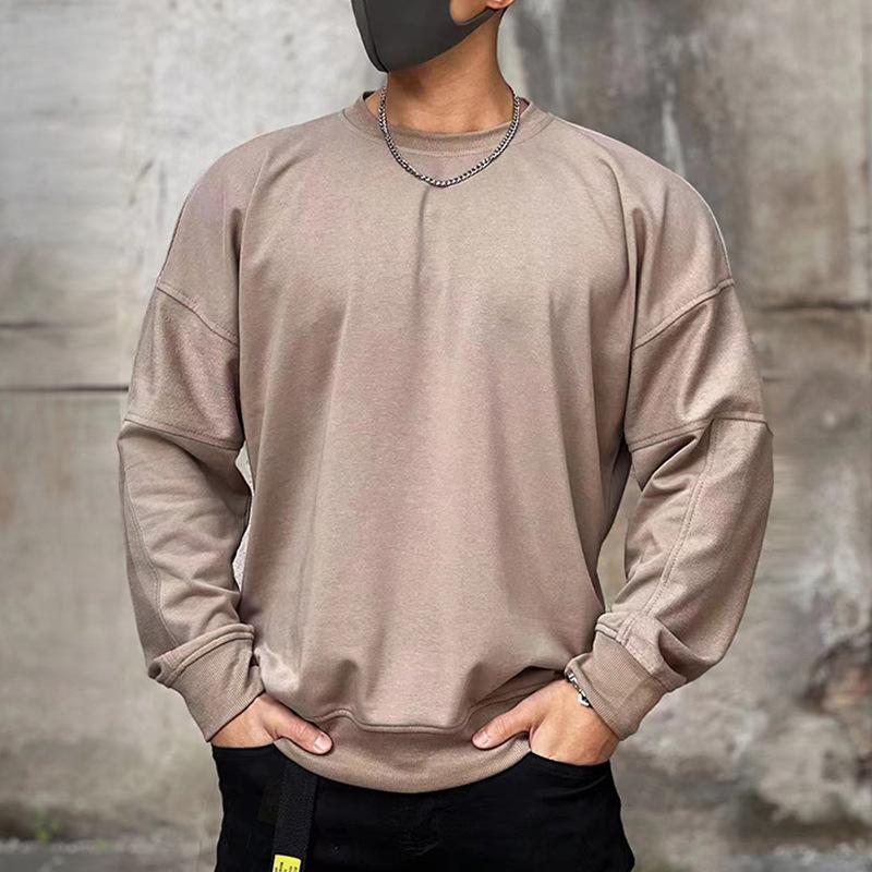 Men's Korean Style Autumn Sweatshirt - Youth Round Neck, Plus Size Casual Jacket