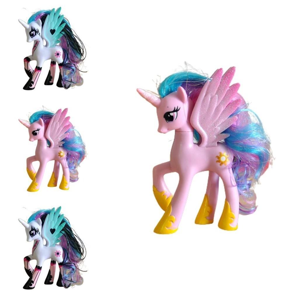 My Little Pony Einhorn Figur Spielzeug Kuchenaufsatz für Kinder Weihnachten Geburtstagsgeschenke