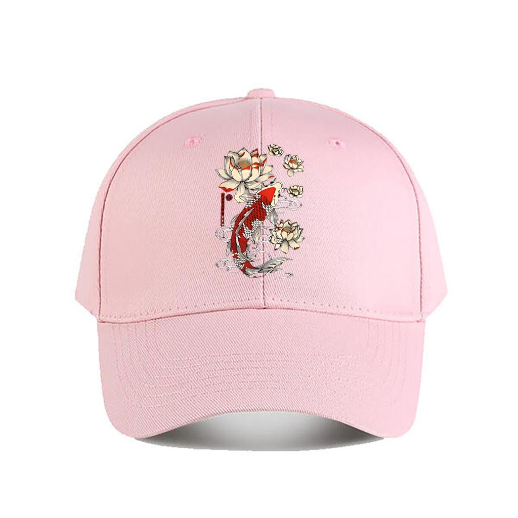 Japanese Koi Fish Lotus Canvas Wall Art Baseball Cap Fashion Unisex Sunhat Womens Outdoor Sports Snapback Cap