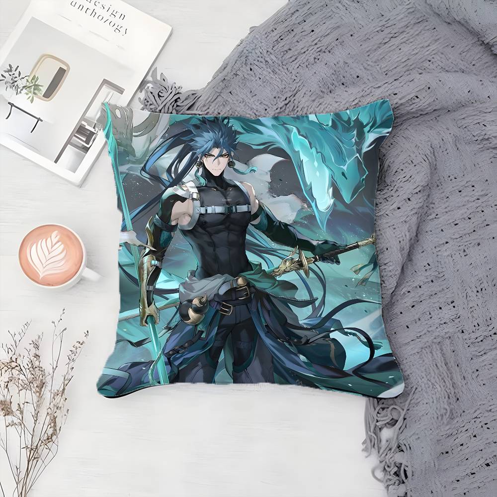 Cool Qiuyuan W-Wuthering Waves-MT Pillow Case Printing Pillowcase Living Room Sofa Cushion Cover Bedroom Room Decor
