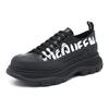 Alexander Mcqueen Chaussures à Lacets 'Black White' avec Semelle Graffiti Slick 711108WIAT61070