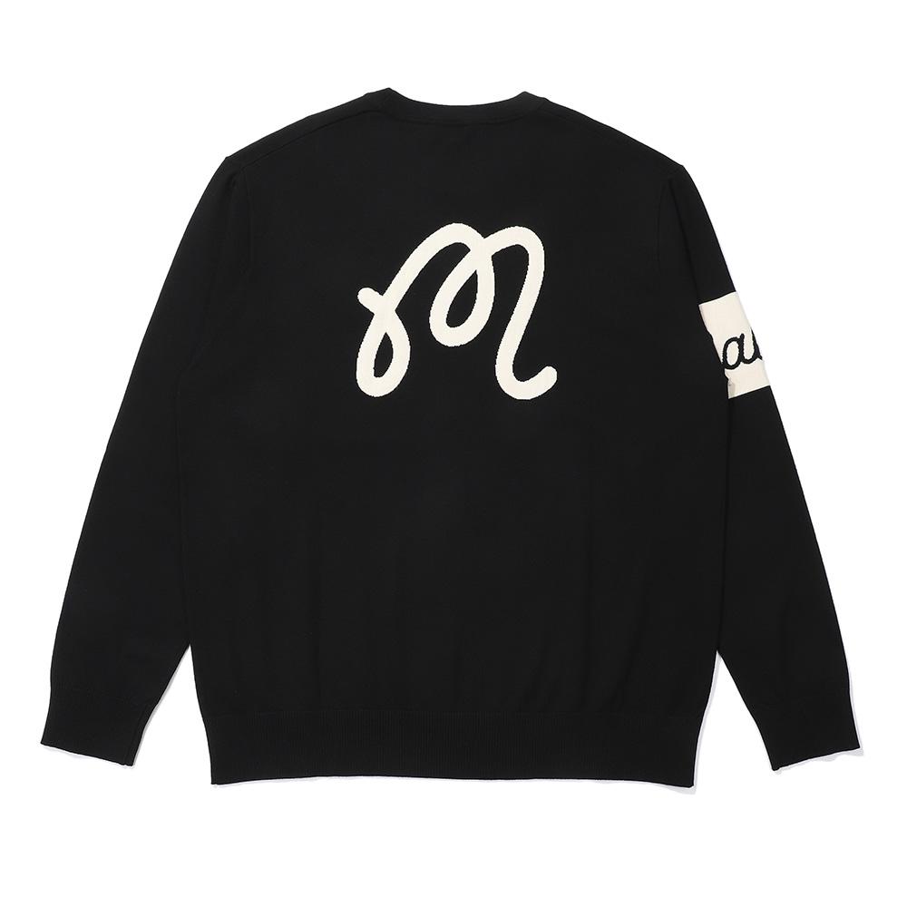 MALBON GOLF Denny Bucket Basic Round Sweater Black (Man)
