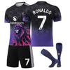 2025-26 Manchester United Lion #7 RONALDO Sport Training Jersey Set with Socks Teens Kids Adults Custome Name Football Kits