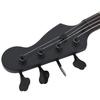 Vidaxl Bass Guitar For Beginners, With Bag, Black, 4/4, 46"