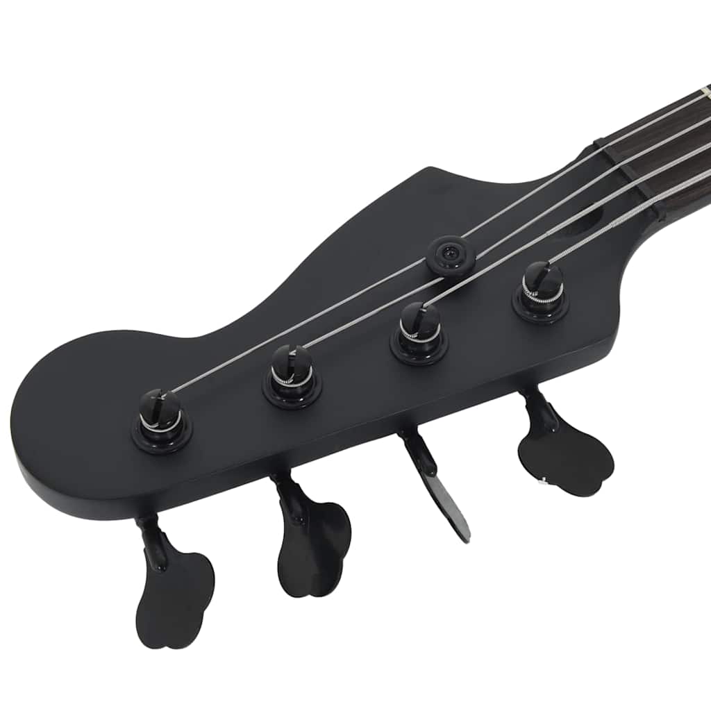 Vidaxl Bass Guitar For Beginners, With Bag, Black, 4/4, 46"