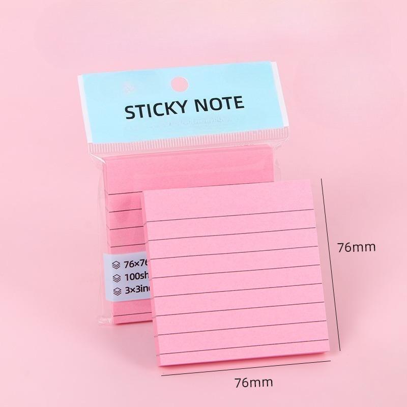 100PCS Sticky Notes - 5-Color Memo Pads, Tearable for Office, Home & School, Perfect for Holidays & Gifting