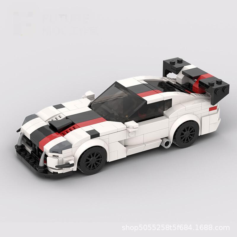 MOC Building Block Set Racing 8 Grid Road Riding Viper Acr Toy Model