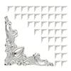 40Pcs Book Corner Protector Metal Retro Antique Photo Scrapbook Album Corners Decor White