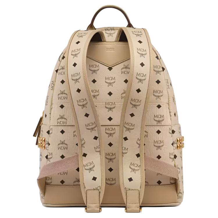 MCM Moderner Unisex-Stil Rucksack aus Kunstleder Mittelgroßer Unisex-Rucksack Beige MMKEAVE12IG-1