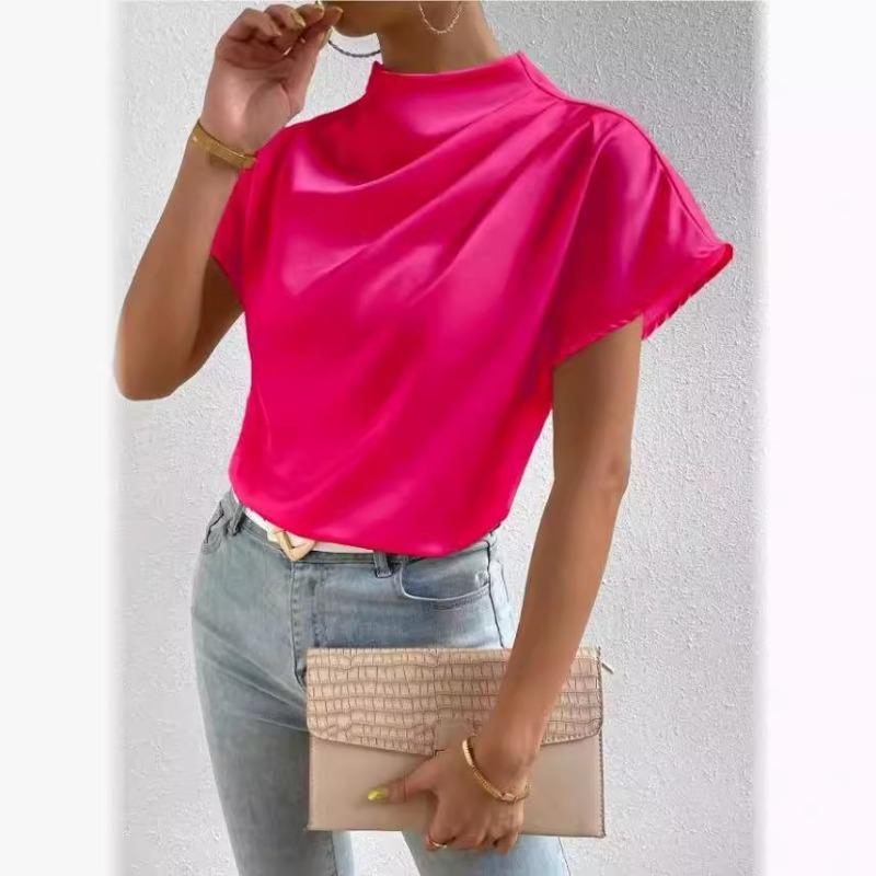 Women's Summer Fashion New Crew Neck Short Sleeved Top