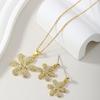 Four-Leaf Clover Necklace & Earrings Set: Luxury Clavicle Chain for Women - 2023 Design