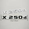 3D ABS Car Letters Rear Trunk Badge Logo X250d X350d Emblem Decals For Mercedes Benz Pickup Truck X250d X350d Tail Accessories