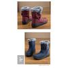 Women's Winter New Style Snow Boots Women's Fleece-Lined Thickened Warm Cotton Boots Large Size Flat-Sole Waterproof Cotton Boots