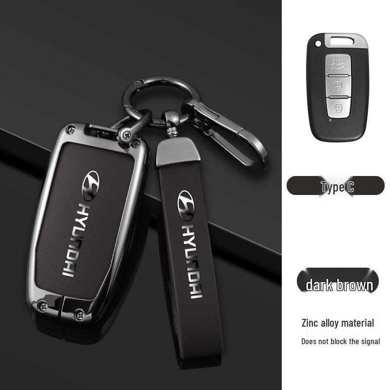 Key Cover Compatible with Beijing Hyundai Ix35, Elantra, Festa, Verna, Ix25, Santa Fe - Premium Men's Bag Case