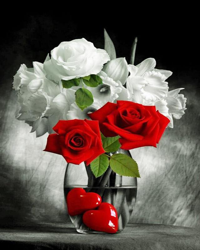 

5D алмазная живопись цветы полная площадь Новое поступление Алмазная вышивка пейзажная мозаика ремесленное украшение дома Full Round 20X30CM светло-зеленый