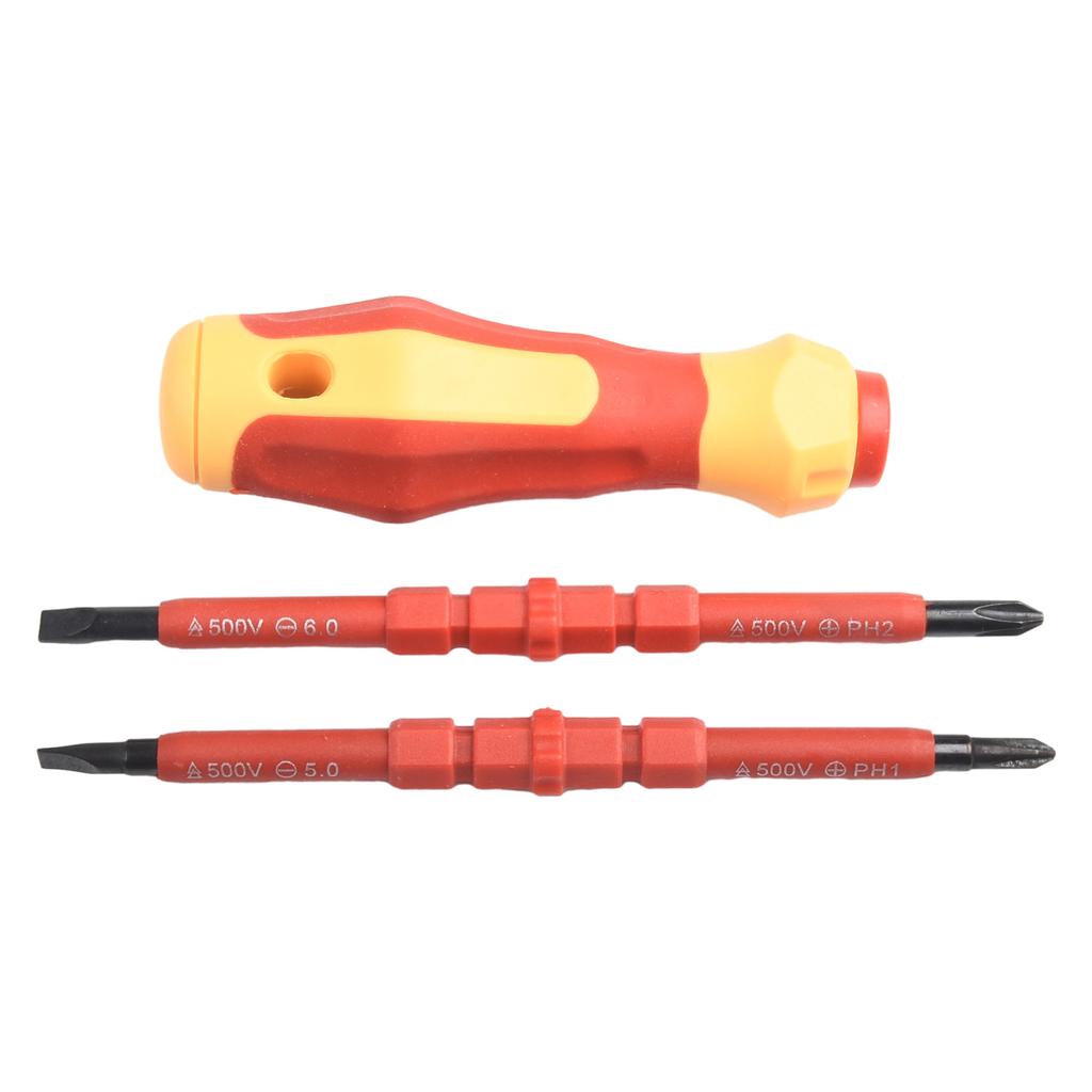 3Pcs/set 3-in-1 Insulated Screwdriver Set Multi-Purpose Electrician Screwdriver Bits Slotted Cross Head PH1 PH2 Repaire Tools
