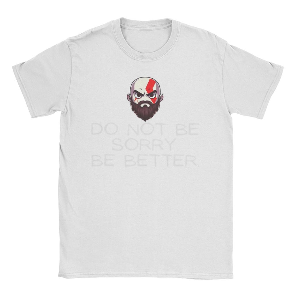 Unisex Women TShirt God of War Kratos Be better Vintage 100 Cotton Tee Shirt Short Sleeve  T Shirt Round Neck Clothes Plus Size