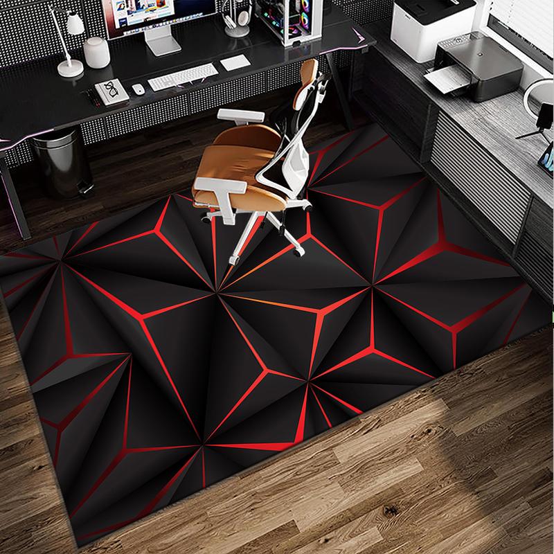 Checkerboard Distortion Pattern Office Rug Chair Mat, Entryway Carpet, Suitable for Front Door, Bedroom, Living Room, Desk, Holiday Gift