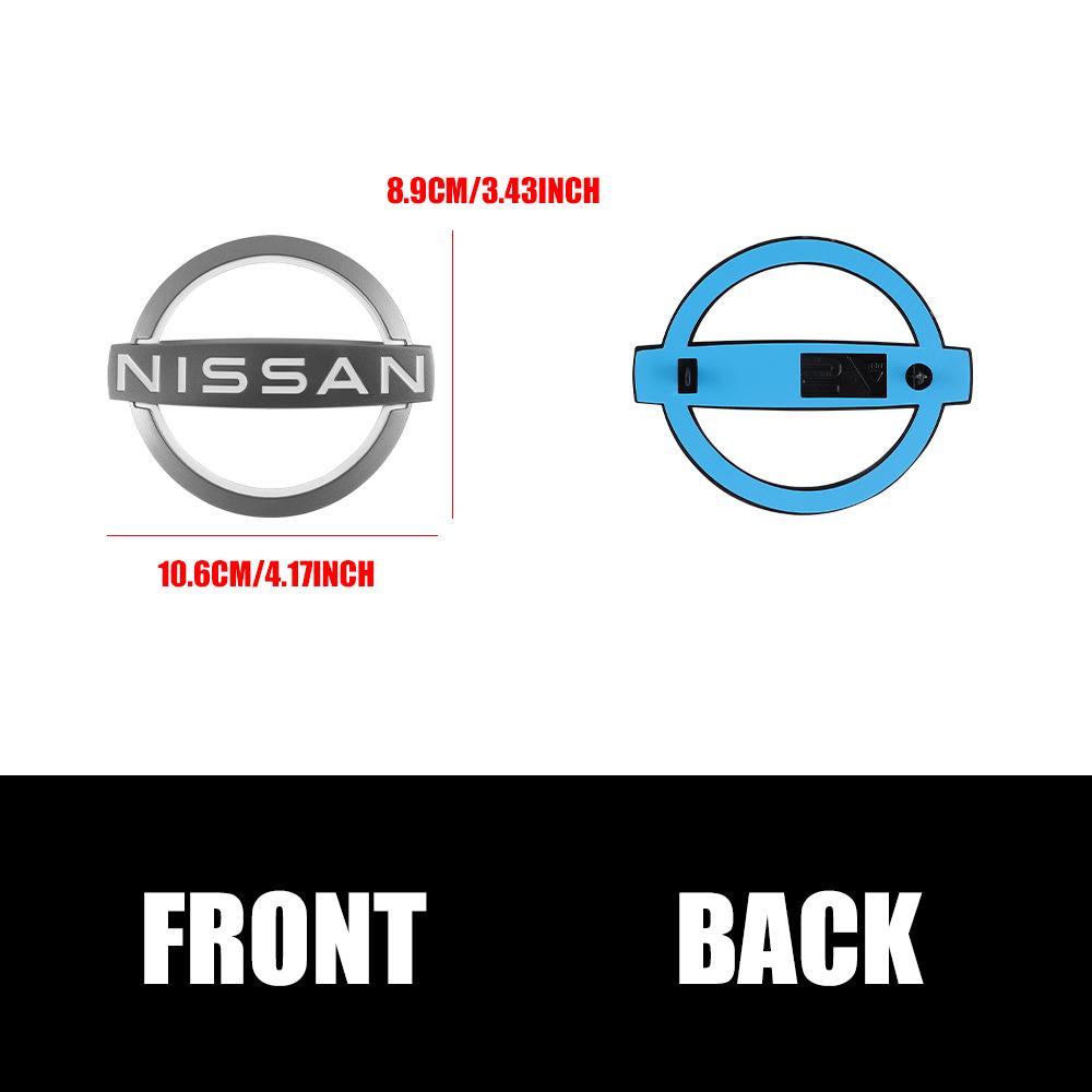 3D ABS Car Front Emblem Rear Trunk Badge Steering Wheel Sticker For Nissan Qashqai Tiida Kicks Versa Leaf Sentra X-trail Altima