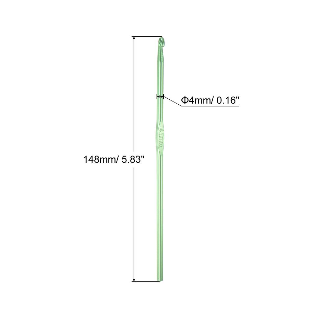 6pcs Aluminum Crochet Hook 2mm-10mm Knitting Needles for DIY Craft Yarn