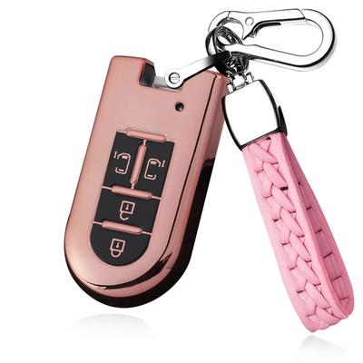 [ontto] DAIHATSU Dedicated Smart Key Case, Key Cover, Anti-Fingerprint, Keychain, Stylish, Textured, Tanto Custom,