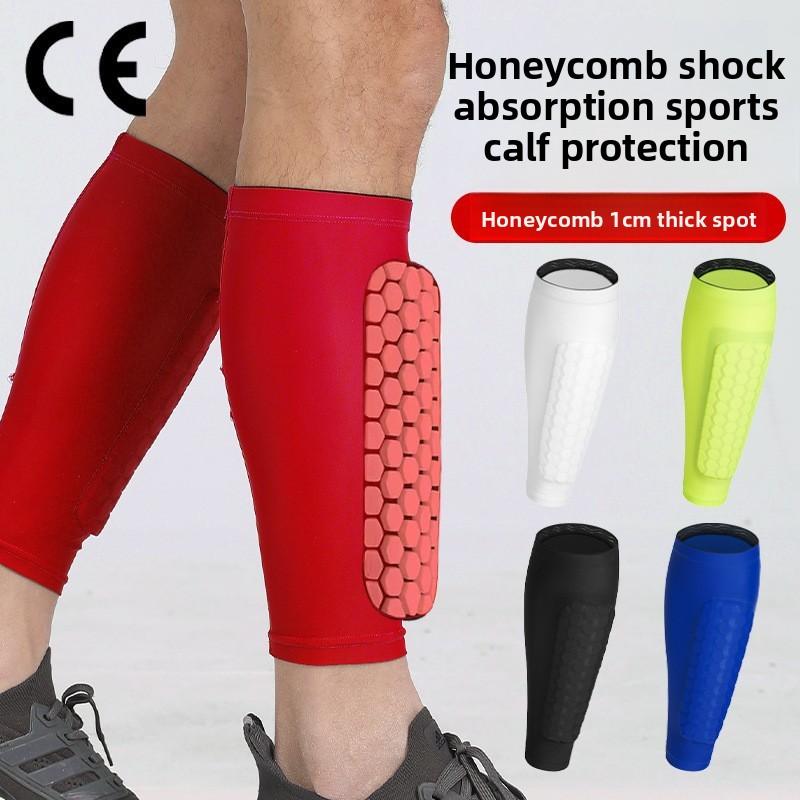 Honeycomb Calf Anti-collision Leg Cover Breathable Football Socks Outdoor Sports Protective Gear Universal Fit