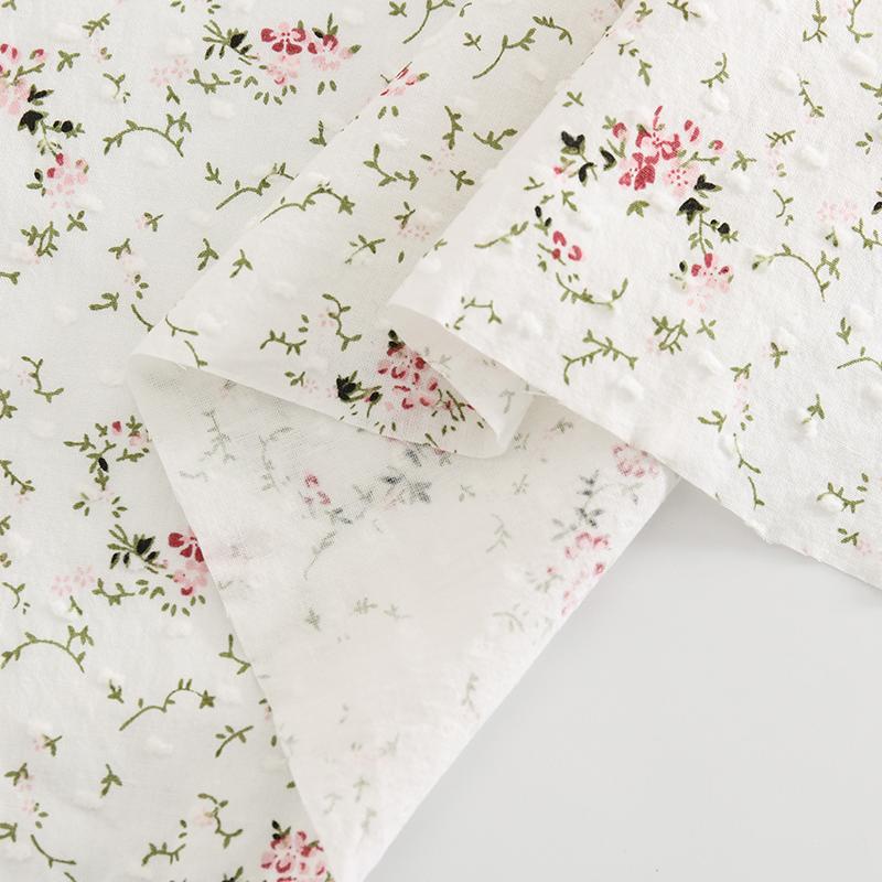 145x50cm Small Dot Jacquard 100% Cotton Retro Small Fragmented Print Fabric Making Children's Clothing Dress DIY Fabric YHTJ0120