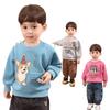 LUSON Baby Boys Fleece-Lined Round Neck Sweatshirt