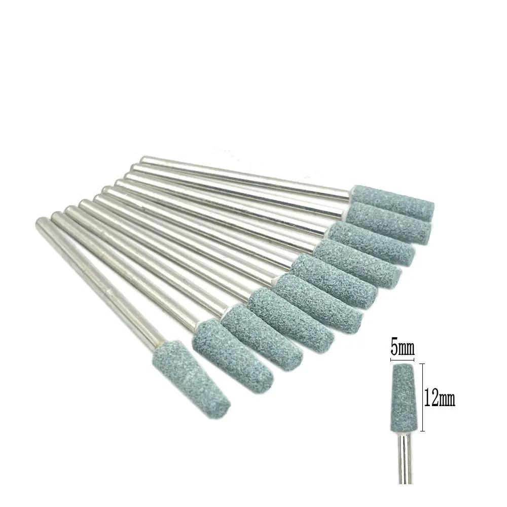 10pcs/set  Dental Stone Grinder Polisher Burs 2.35mm Shank For Contouring Shaping Porcelain Dental Rotary Stone Polisher