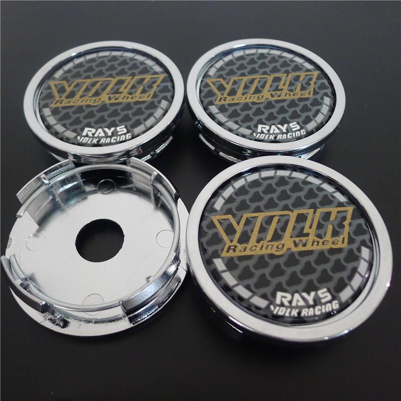4 Stück 58mm Felgendeckel Nabe für Volk Rays Racing VR 52mm Felgen Abdeckung Logo Emblem Abzeichen Auto Styling Zubehör
