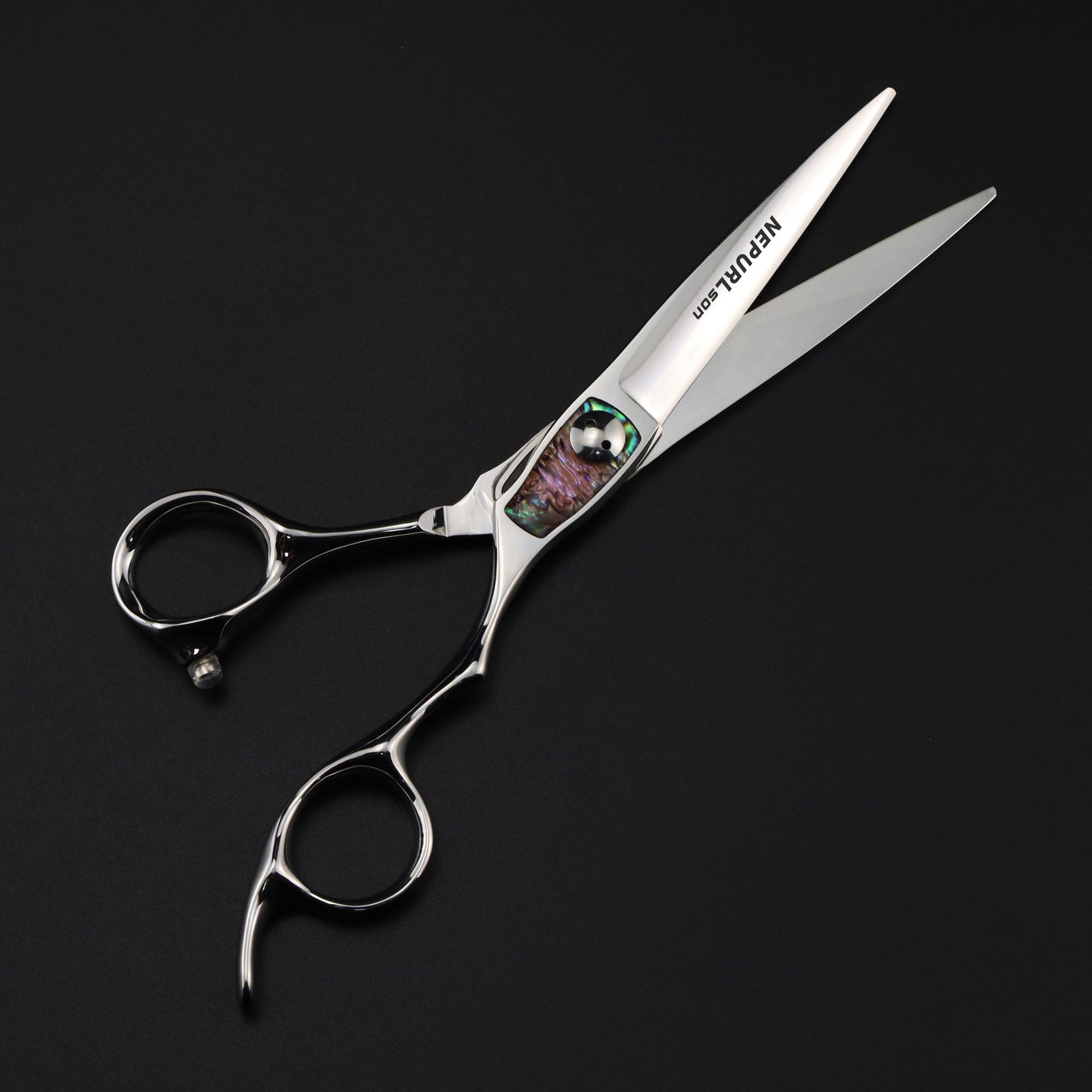 

6.5 inch CNC numerical control process big shark VG10 bright inner mouth, hair scissors flat cut hair stylist, special 6.5inch big shark flat cut