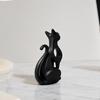 3D Printed Hollow Cat Figurine Modern Abstract Sitting Kitten Statue Artistic Animal Sculpture