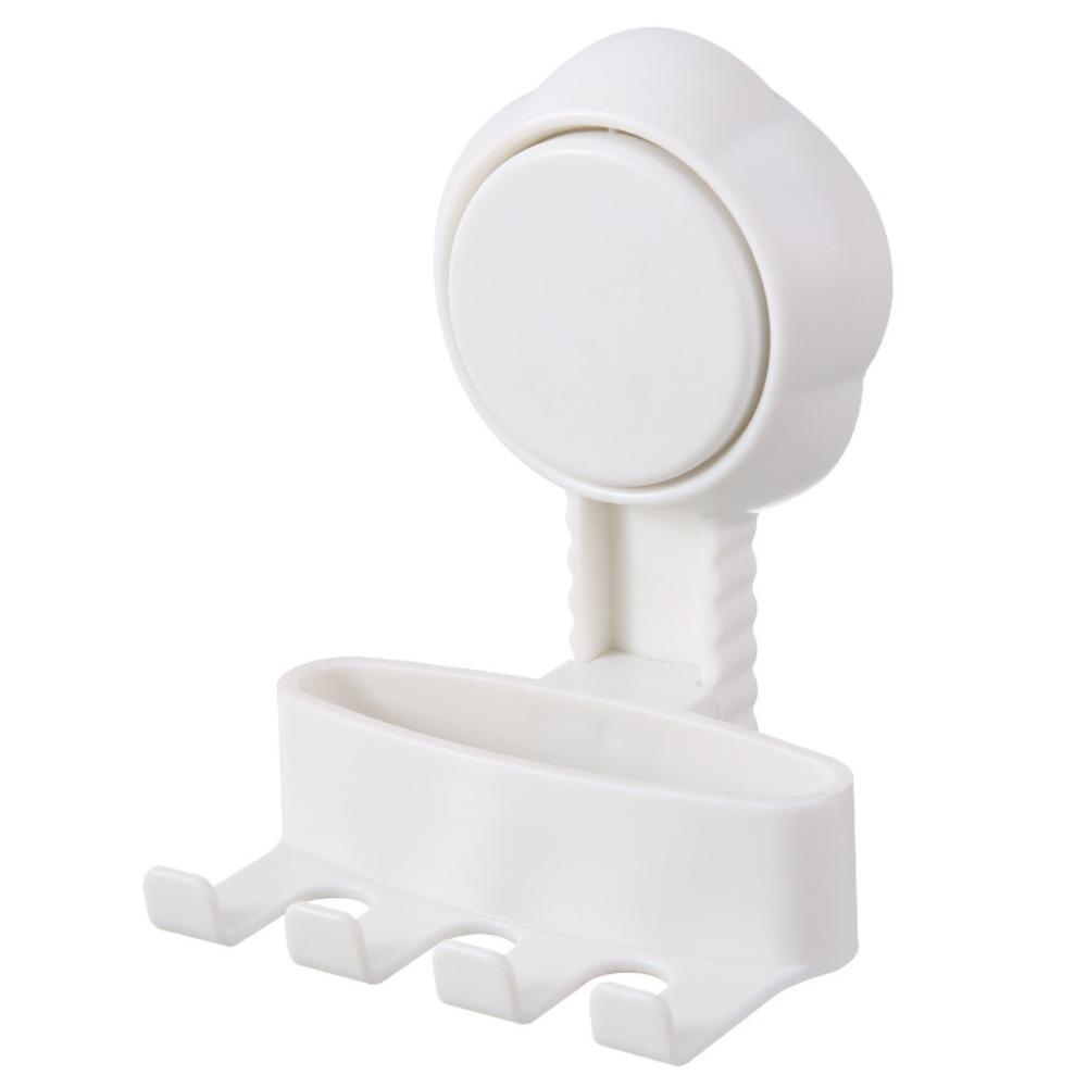 Wall Mount Toothbrush Wall Rack 3 Slots Toothbrush Hanger New Toothpaste Holder белый