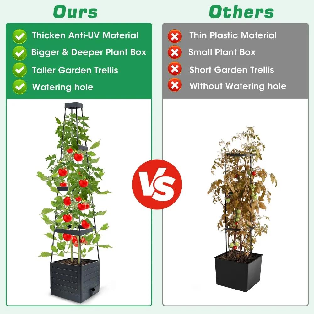 1 Packs Tomato Planter With Trellis, For Garden Pots, Self Watering Tomato Plant Support Cage Self Watering Tomato Cages