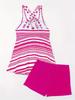 2026 European & American Plus-Size Striped Split Skirt Bikini Bottoms for Women
