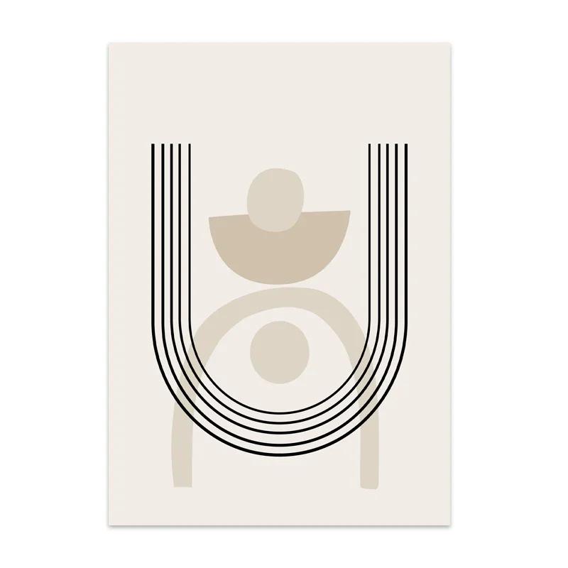 Bohemian Abstract Wall Art Poster Black Canvas Painting Living Room Interior Painting Room Decoration Nordic Home Style Picture